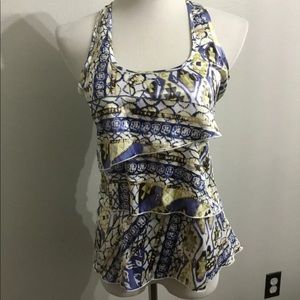 BCX tiered sleeveless top small